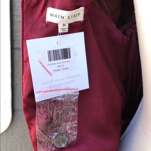 Main Strip Prairie Synch Midi Dress - Picture 8 of 8